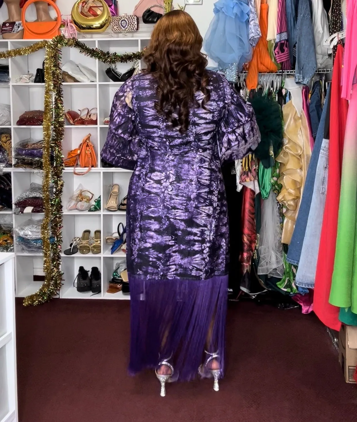 Africa Style Tie Dye Fringe Dress