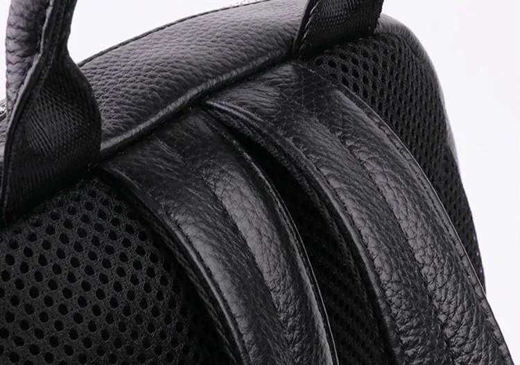 Black Leather Womens Rucksack Fashion Backpacks For Women