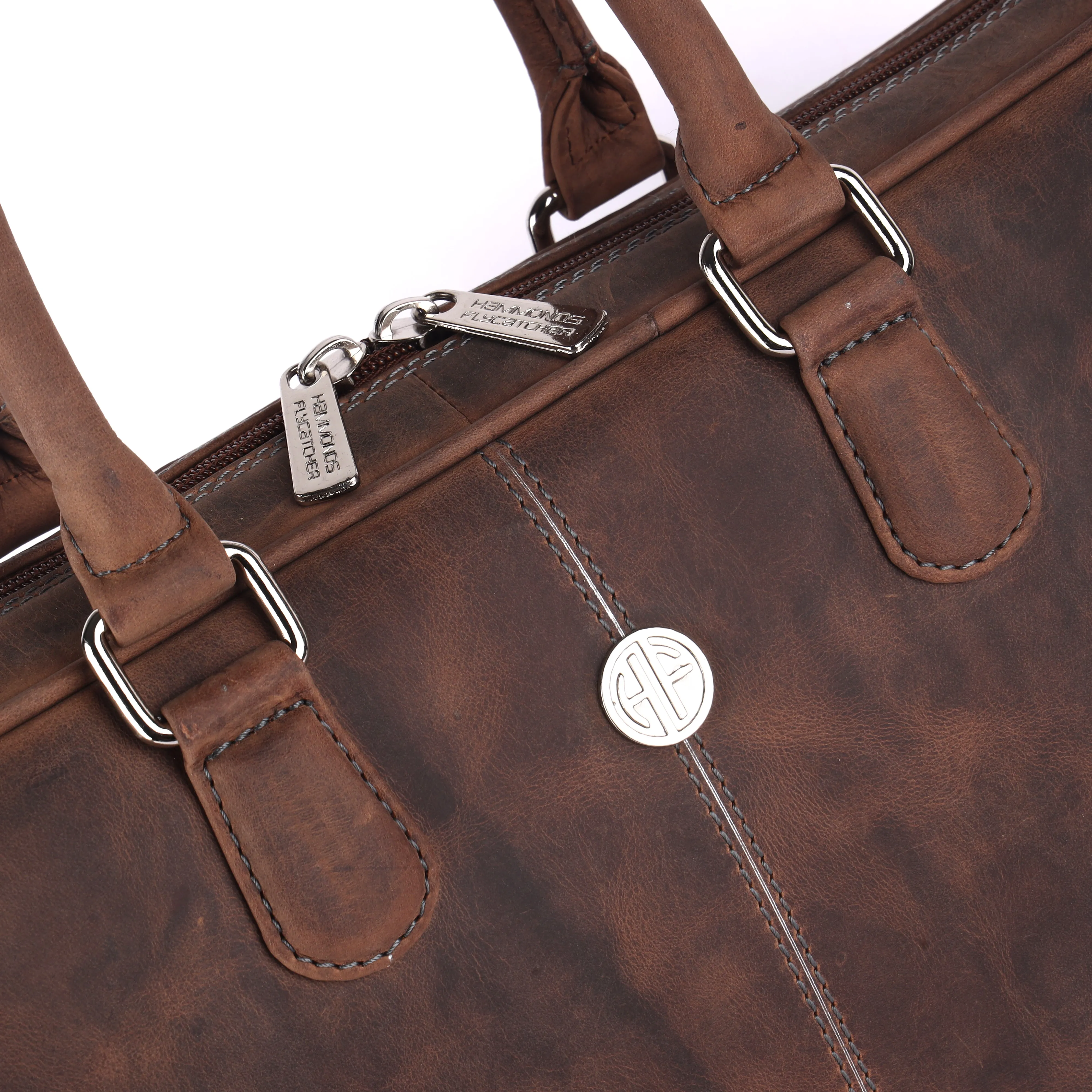 Genuine Leather Office Bag for Men, 15.6 Inch Laptop Bag, 1 Year Warranty