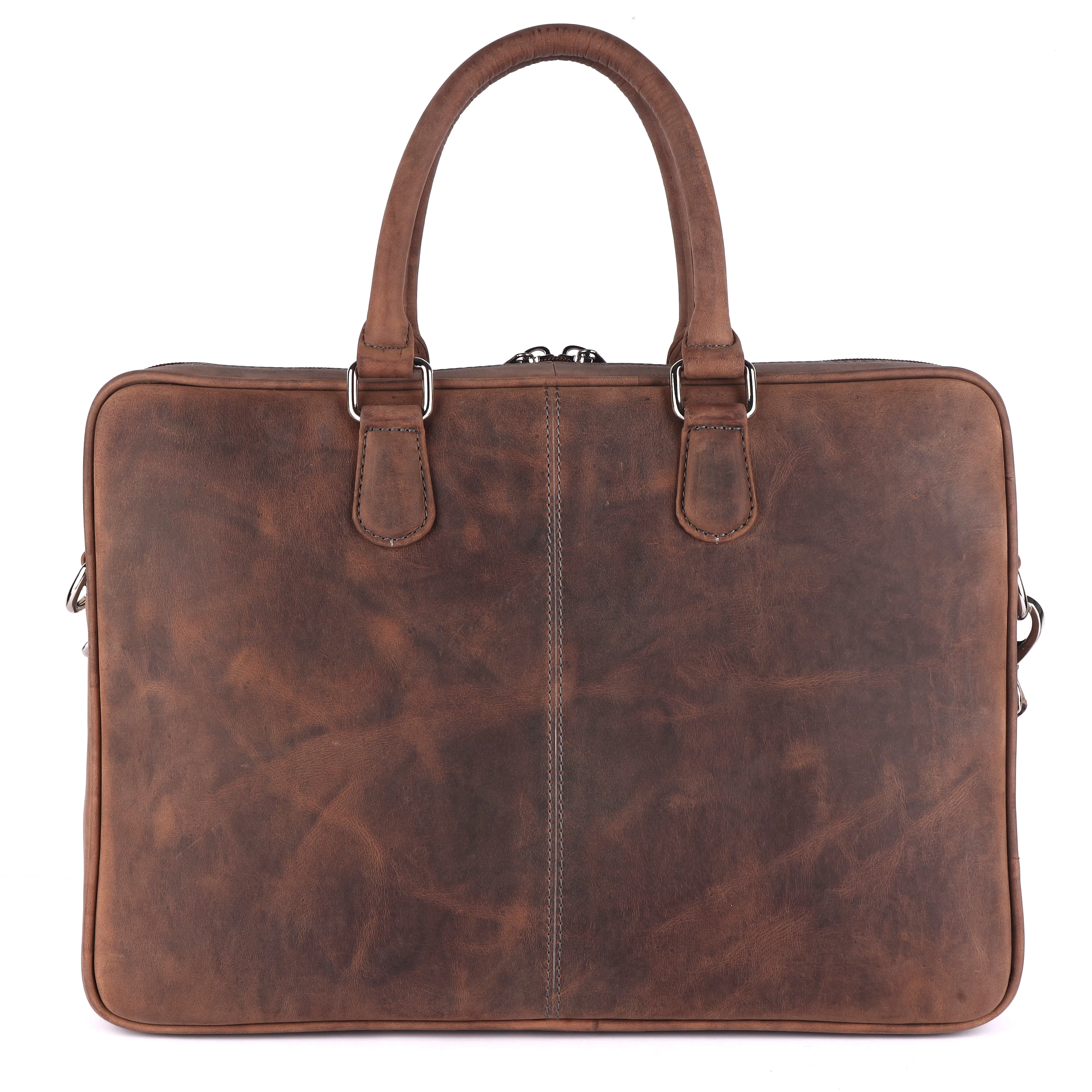 Genuine Leather Office Bag for Men, 15.6 Inch Laptop Bag, 1 Year Warranty