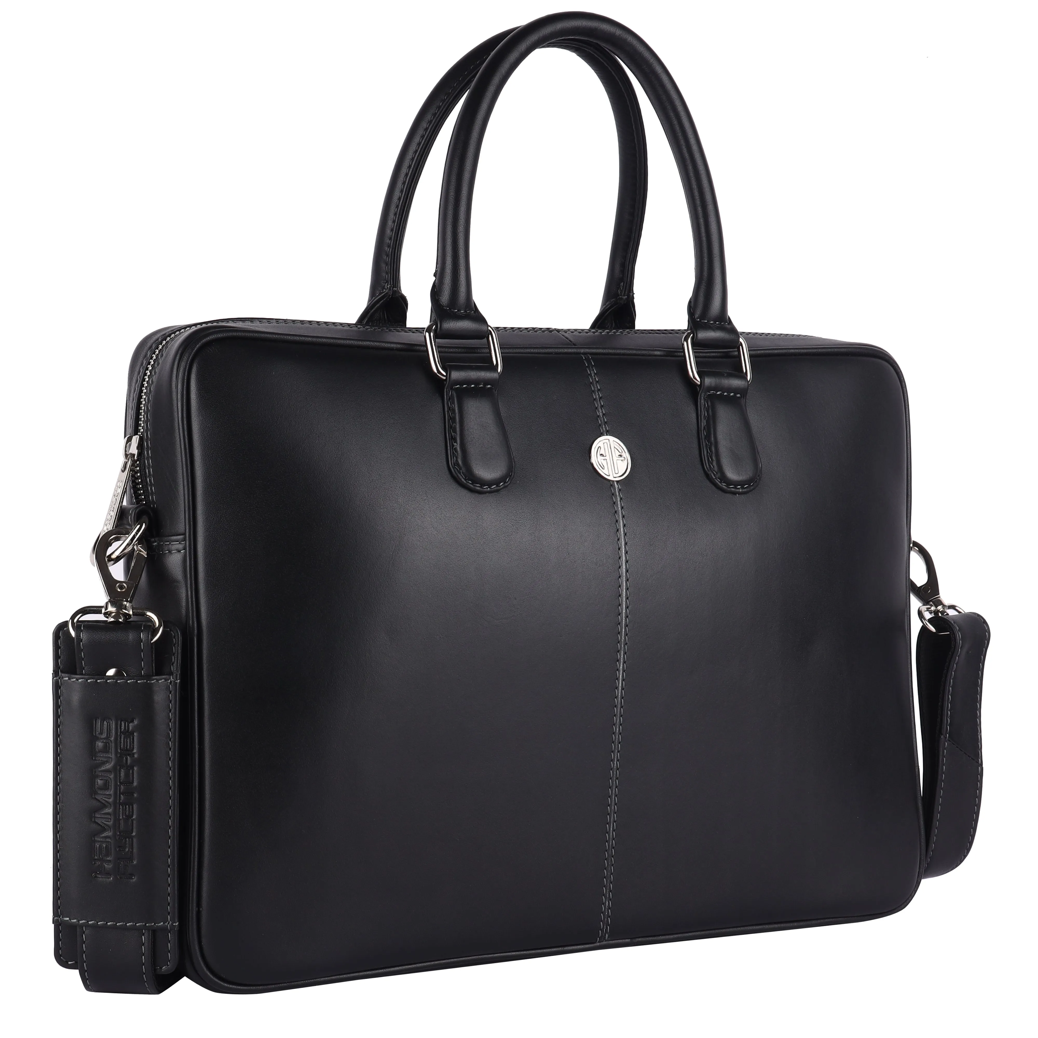 Genuine Leather Office Bag for Men, 15.6 Inch Laptop Bag, 1 Year Warranty
