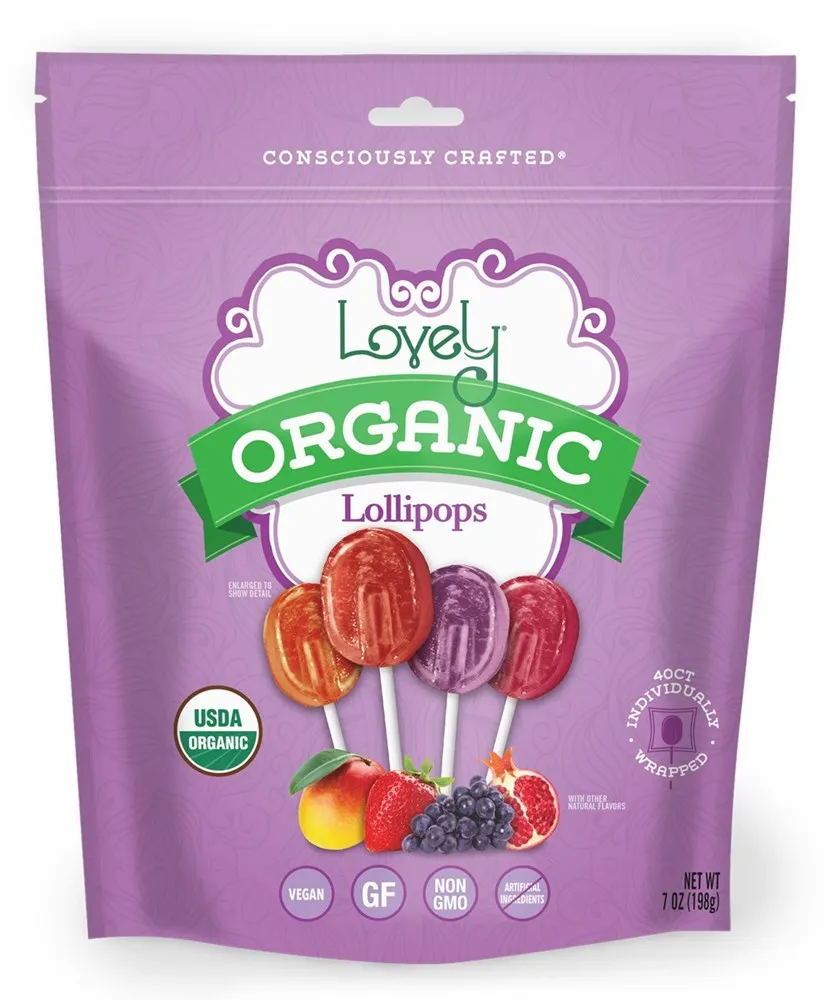 Lovely Candy Co. Organic Lollipops 7oz