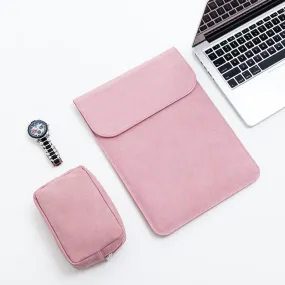 Multitasky Women's Vegan Leather Laptop Sleeve and Small Pouch Set