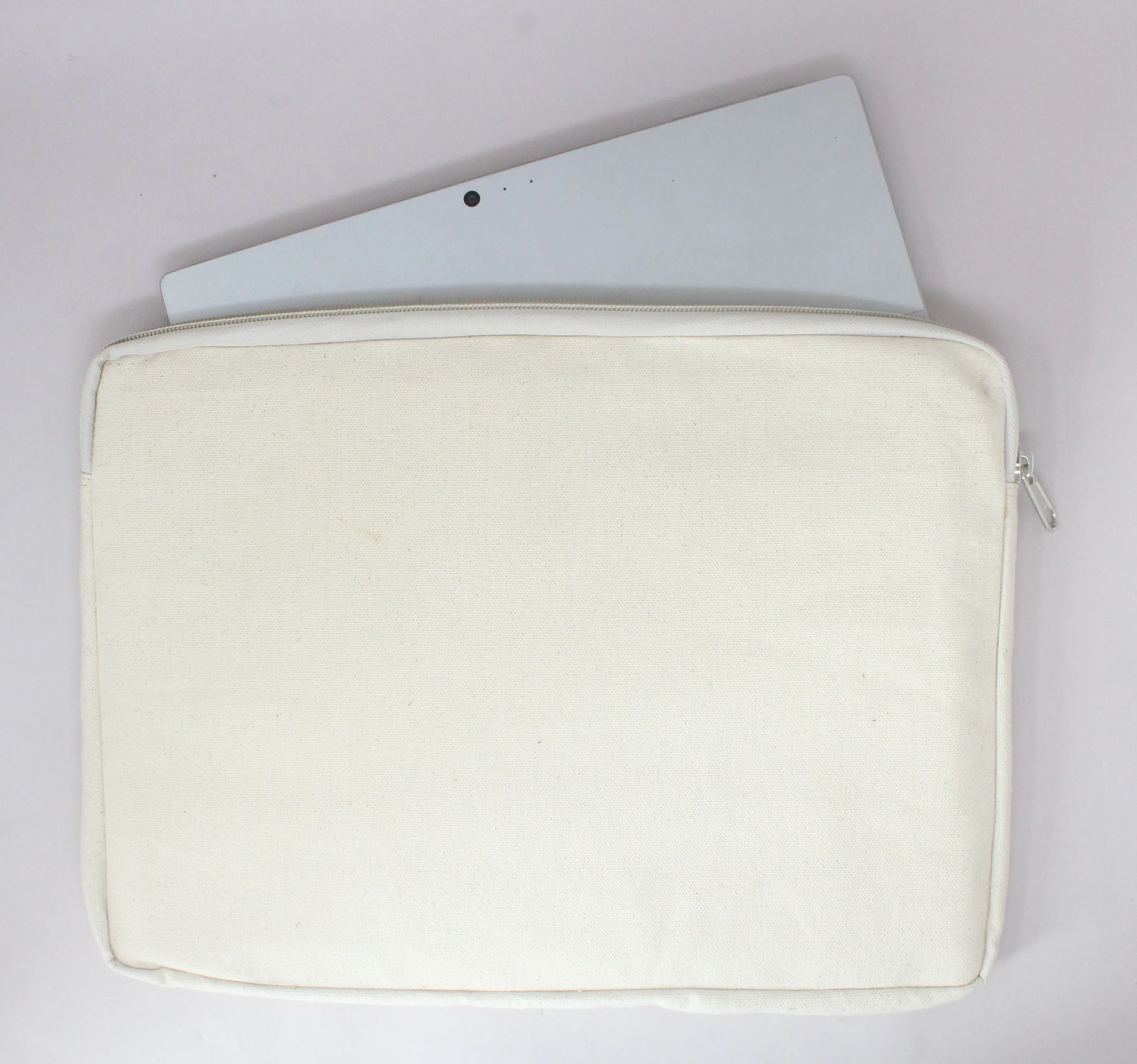Rank White Canvas Laptop Sleeve