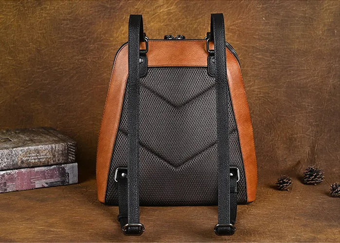 Women's Small Leather Backpack Purse Leather Rucksack For Women